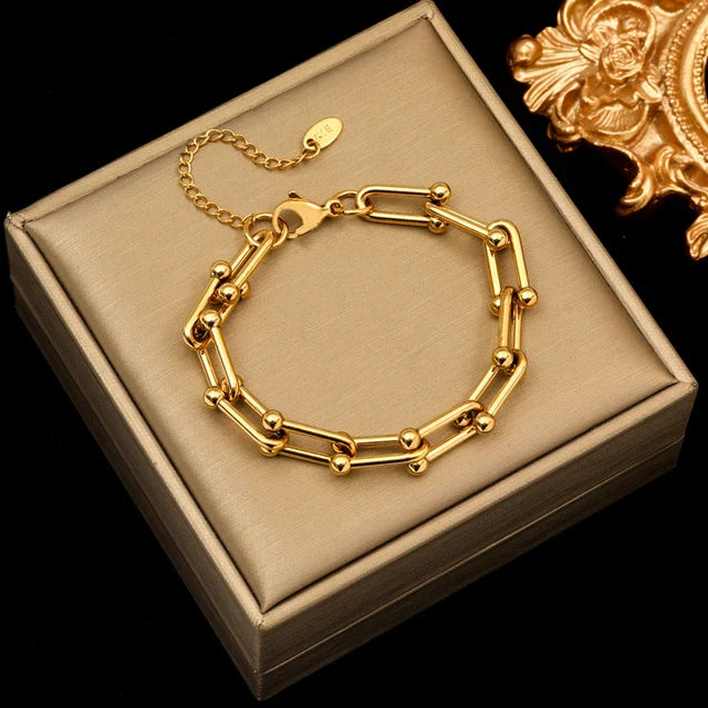 Pulseira Elos Banhada em Ouro 18K